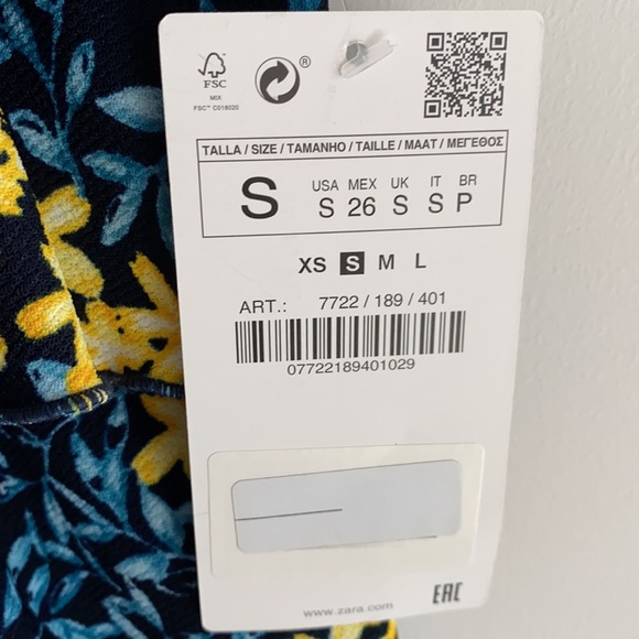 ZARA cropped ruffles floral top - Picture 4 of 4